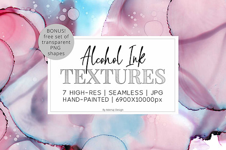 7 Huge Seamless Purple Ink Textures