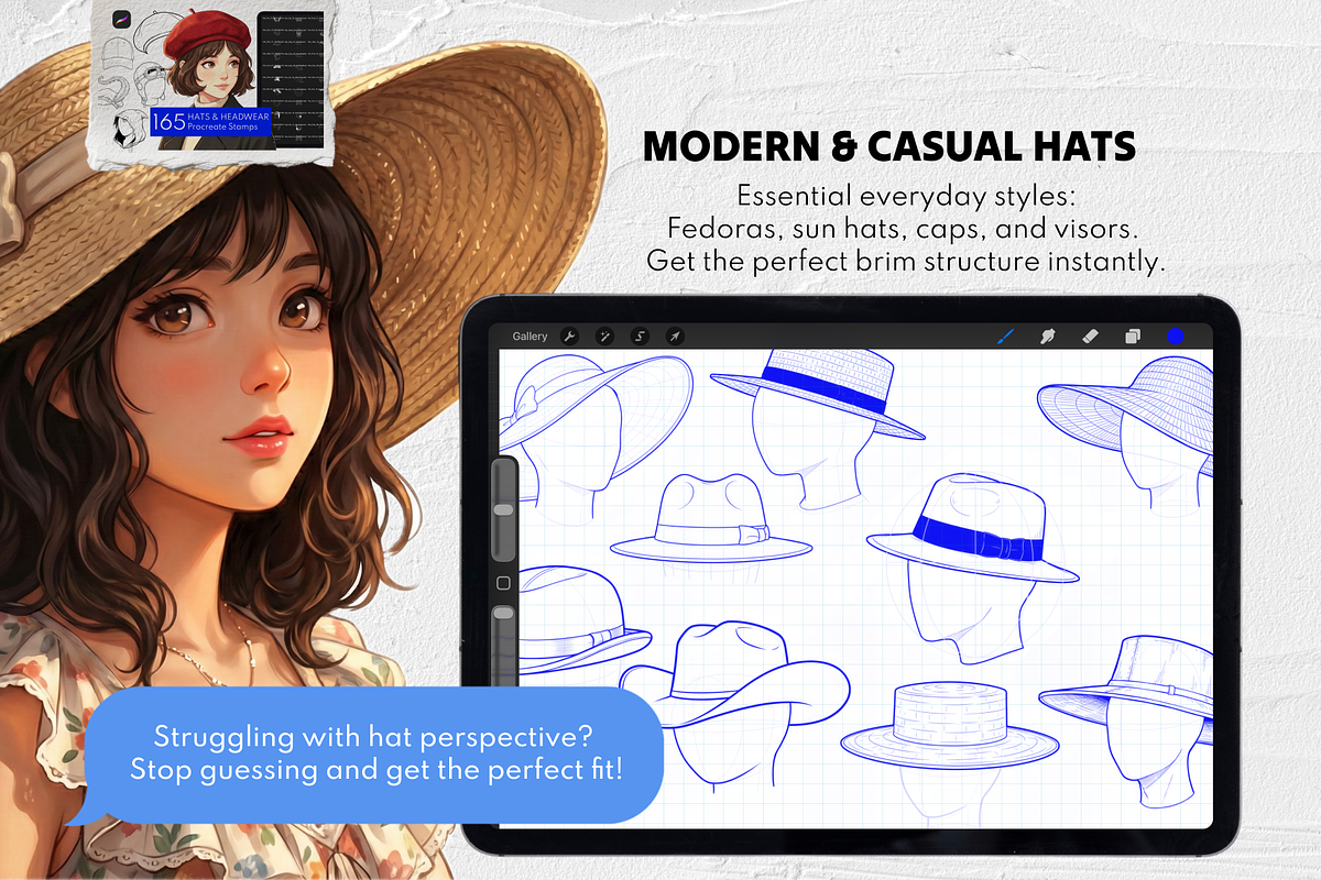1500+ Hair Procreate Bundle, a Brush Add-On by Selentaori Studio (Photo 9 of 15)