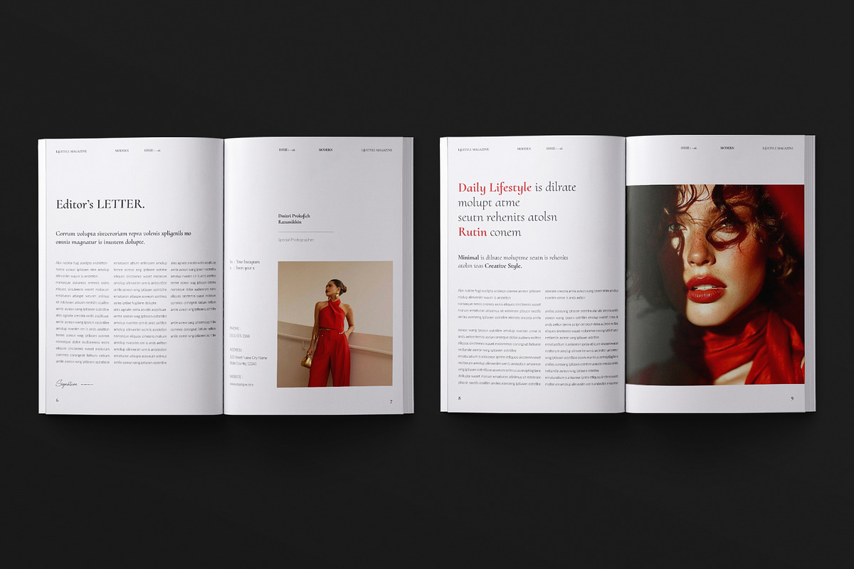 Lifestyle Magazine Template, a Magazine Template by ElvinPrint (Photo 7 of 19)
