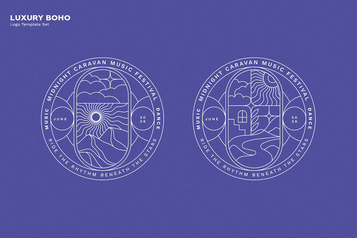 Luxury Bohemian Logo Template Set, a Branding & Logo Template by Studio_Byrsa (Photo 7 of 12)