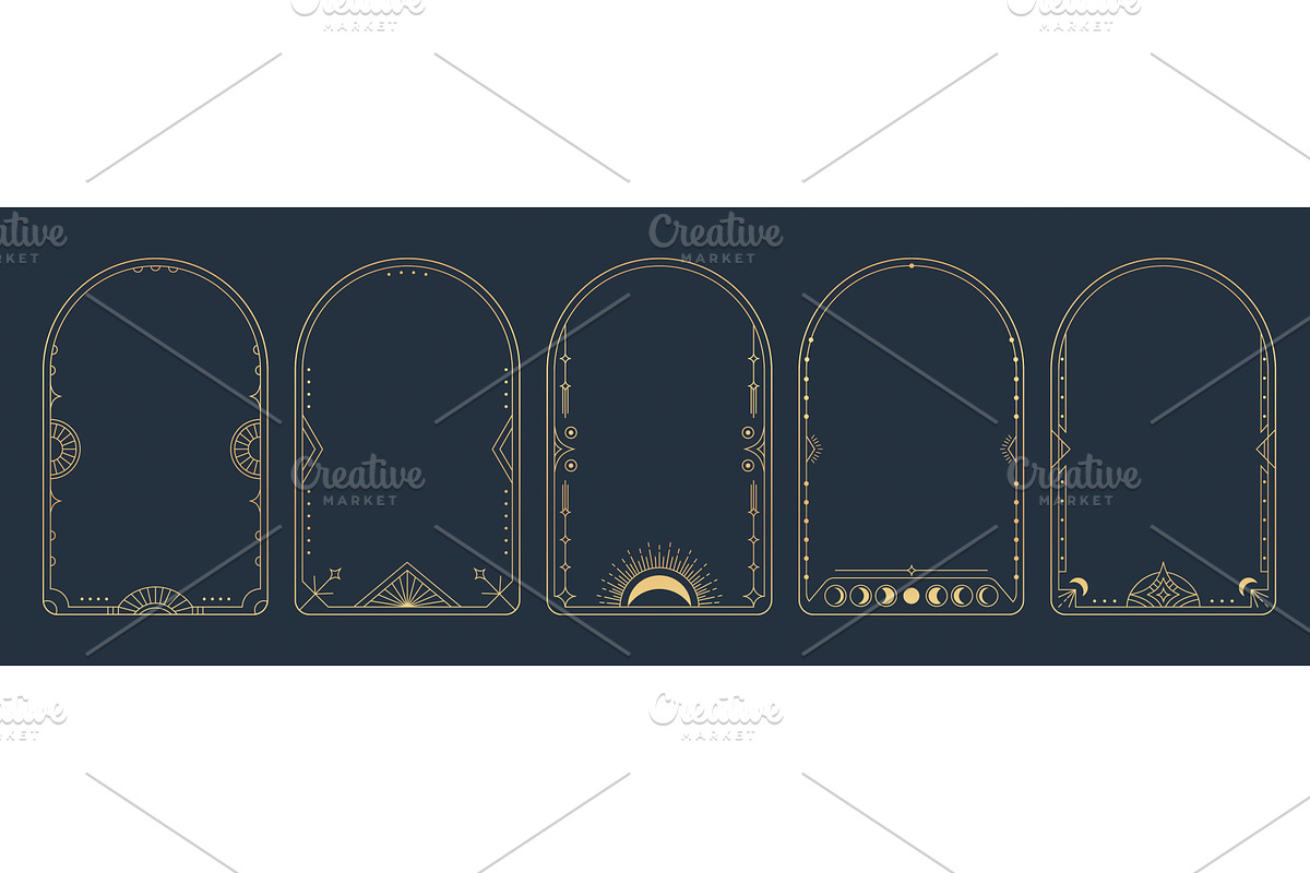 Vintage tarot frame borders, an Object Illustration by art PVP - market