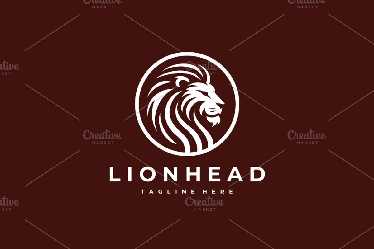 Lion Head Illustration Vector Logo, a Branding & Logo Template by yopie (Photo 2 of 3)