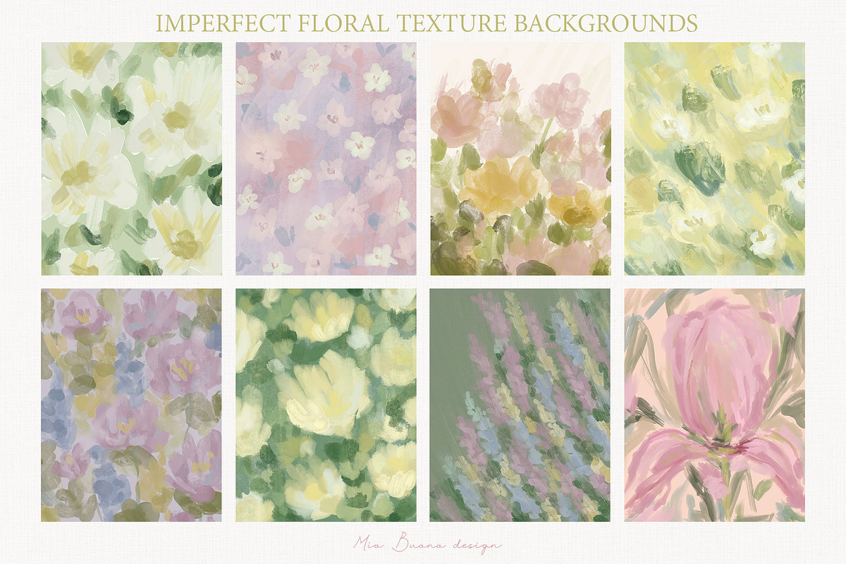Floral Texture Backgrounds Pack, a Background Graphic by Mio Buono (Photo 9 of 17)
