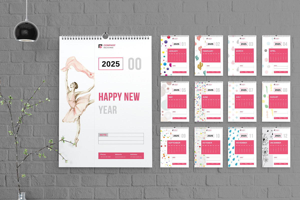Calendar Template 2025, a Stationery Template by MightyDesign (Photo 1 of 7)
