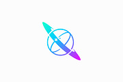 Planet Saturn Logo Global Tech, a Branding & Logo Template by Signatoro (Thumbnail 2 of 4)