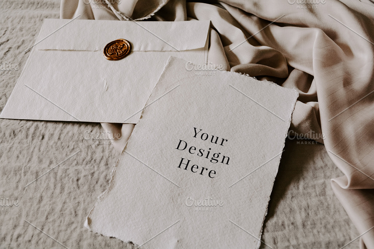 Deckle Edge Stationary Mockup Bundle, a Print Template by Barn Owl Studio (Photo 10 of 16)