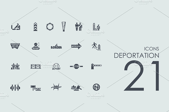 21 Deportation Icons