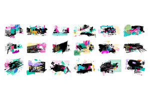 Abstract glitch elements set, a Texture Illustration by Ksania