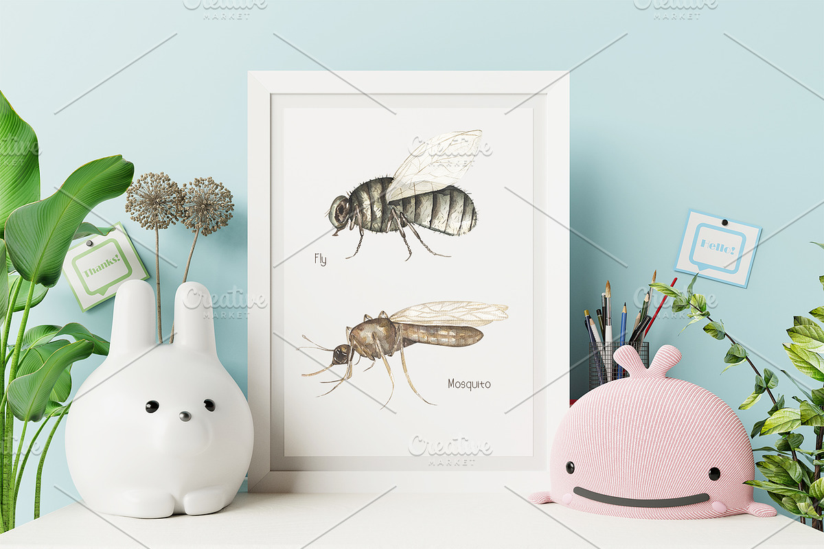 Watercolor Insects Life Cycle, an Education Illustration by MayaNavits (Photo 15 of 18)