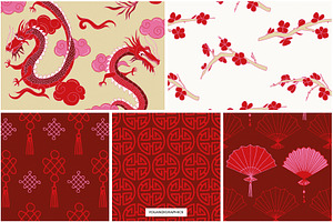 Chinese Seamless Vector Patterns