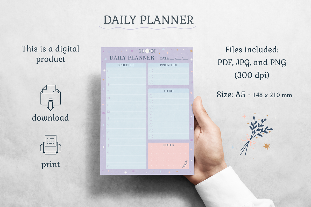 Mystic Planner & Shopping List, an Object Graphic by Nina Bered Illustration (Photo 2 of 3)