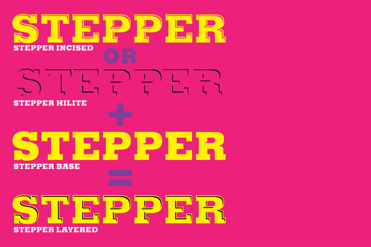 Stepper, a Slab Serif Font by Wordshape