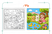 Cozy Dog and Me Cute Cozy Coloring, a Decorative Illustration by Design Station (Thumbnail 5 of 7)