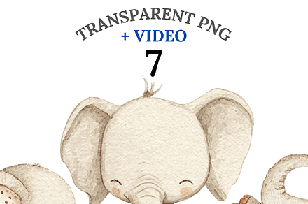 7 Baby Elephant Clipart