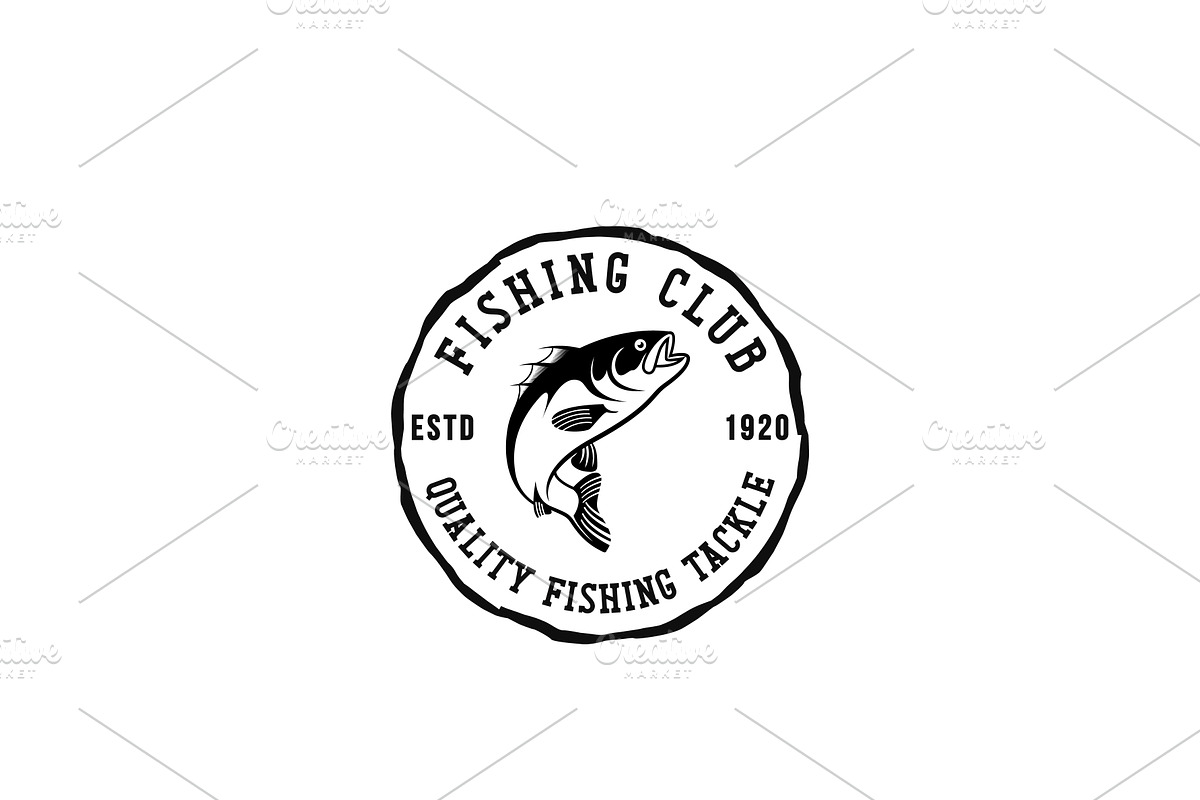 Vintage Fishing Club Logo Design