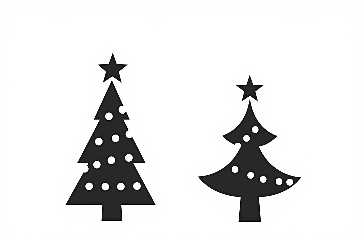 Cozy Holiday Tree Silhouette Designs, an Illustration by Gaye Art (Photo 20 of 21)
