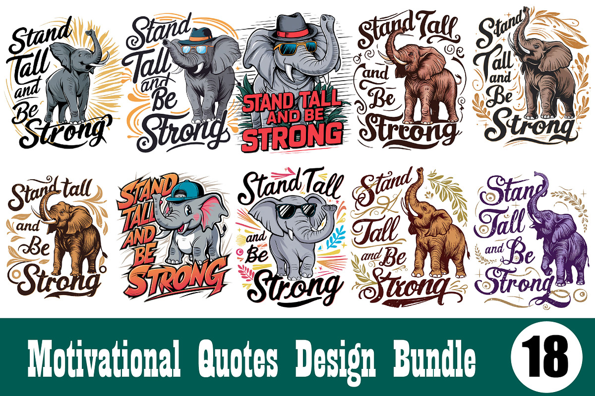 Motivational Quotes Design Bundle, an Illustration by Wow Magic