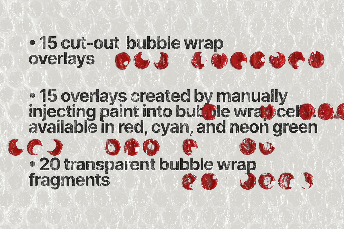 Pluriball: Bubble Wrap Overlays, a Texture Graphic by Anastasiia VNSK (Photo 3 of 19)