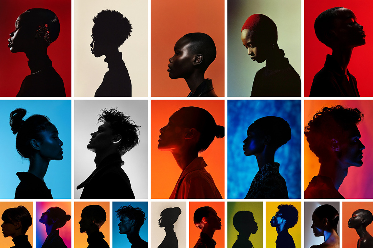 122 Silhouette Portraits, a Person Photo by Handmadefont (Photo 8 of 15)