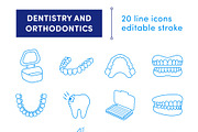 set of 20 icons - dentistry, an Outline Icon by Lucas-BRG94 (Thumbnail 1 of 2)