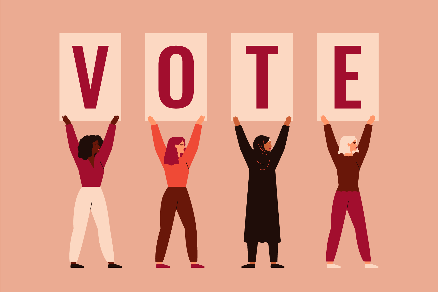 Women Vote, a Person Illustration by Mary Long