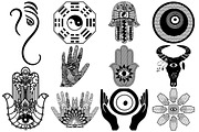 Hamsa, Evil Eye, Henna AI EPS PNG, an Illustration by FrankiesDaughtersDesign (Thumbnail 3 of 6)