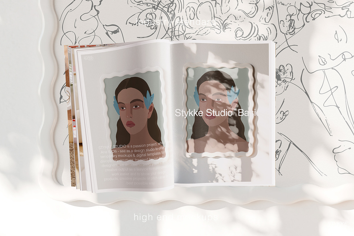 Wavy Frame Mockup | BASIC, a Household Mockup by Stykke Studio (Photo 3 of 9)