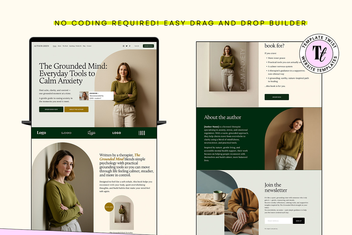 Minimalist Author Squarespace Design, a Squarespace Template by Template Twist Shop (Photo 7 of 10)