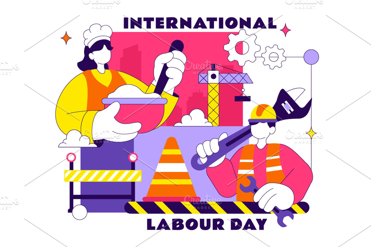 10 International Labour Day, a Work Illustration by denayunebgt (Photo 4 of 4)