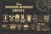 Bohemian Alchemist 5 Font + 15 Badge, a Script Font by Opus Nigrum (Thumbnail 13 of 17)