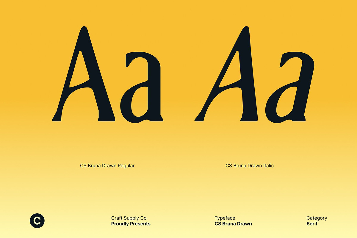 CS Bruna Drawn, a Serif Font by Craft Supply Co. (Photo 4 of 8)