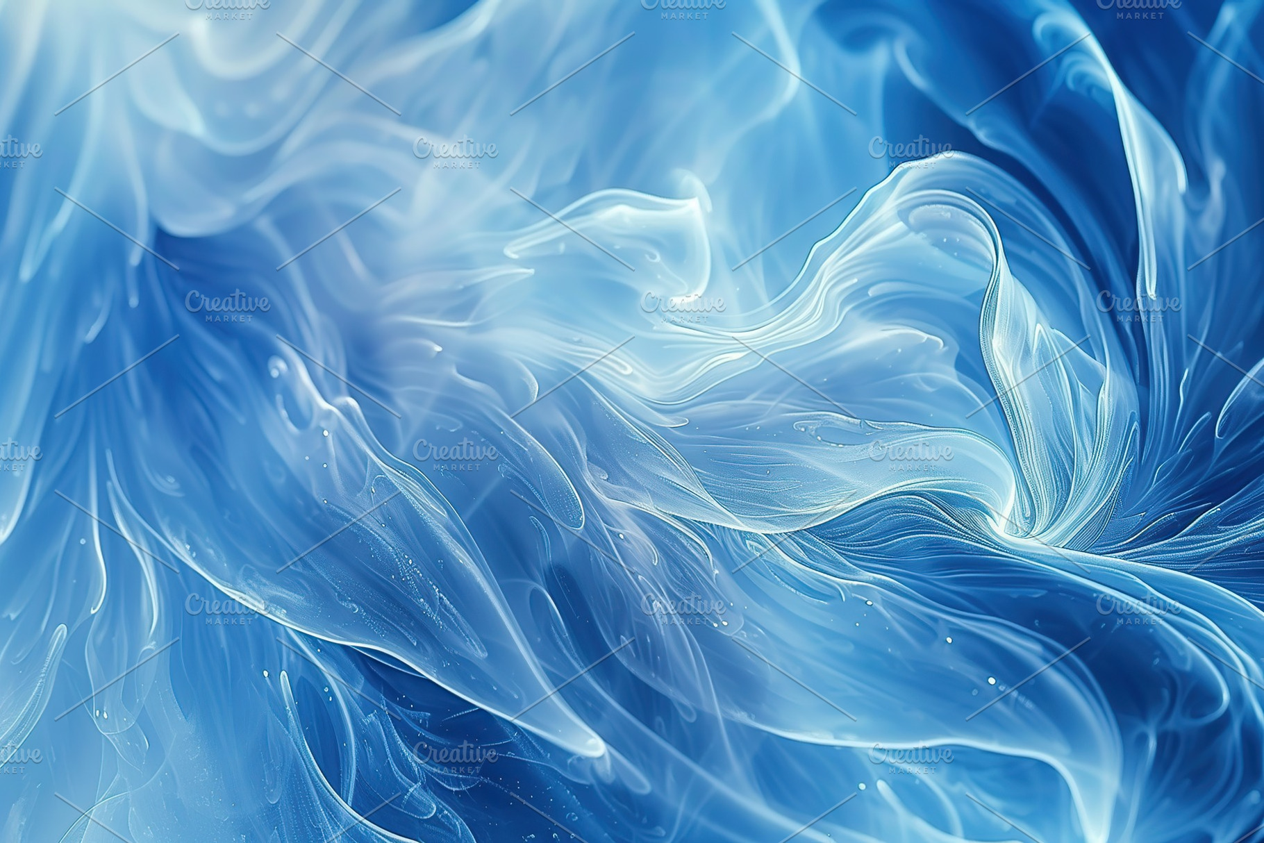 Design of blue fractal background, an Abstract Photo by AlyaAnd