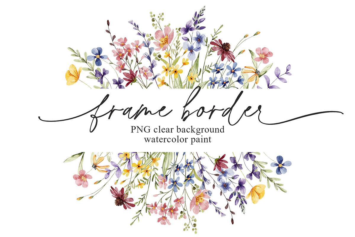 Floral watercolor set, wildflowers., a Decorative Illustration by Larisa Maslova (Photo 8 of 12)