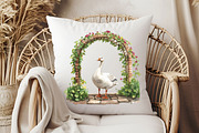 White Goose Garden Clipart, an Illustration by Pixels.Craft (Thumbnail 6 of 7)