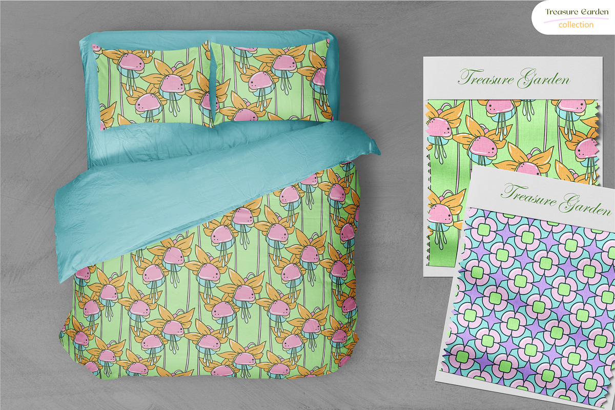 Treasure Garden - Seamless Patterns, a Pattern Graphic by InaCorart (Photo 5 of 9)
