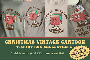 Christmas Box Vintage Cartoon, an Illustration by vectstudio
