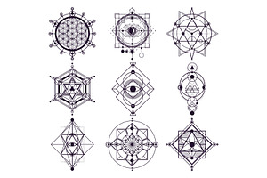 Sacred Geometry Abstract Symbols