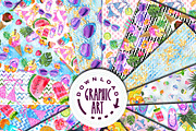 Summer Party Seamless pattern, a Pattern Graphic by Download Graphic Art (Thumbnail 2 of 10)