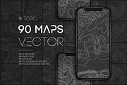 Topographic Maps Vector Bundle, a Texture Illustration by RDShop (Thumbnail 1 of 13)