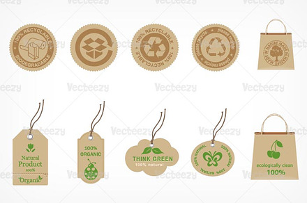 Recycle & Organic Vector Badges