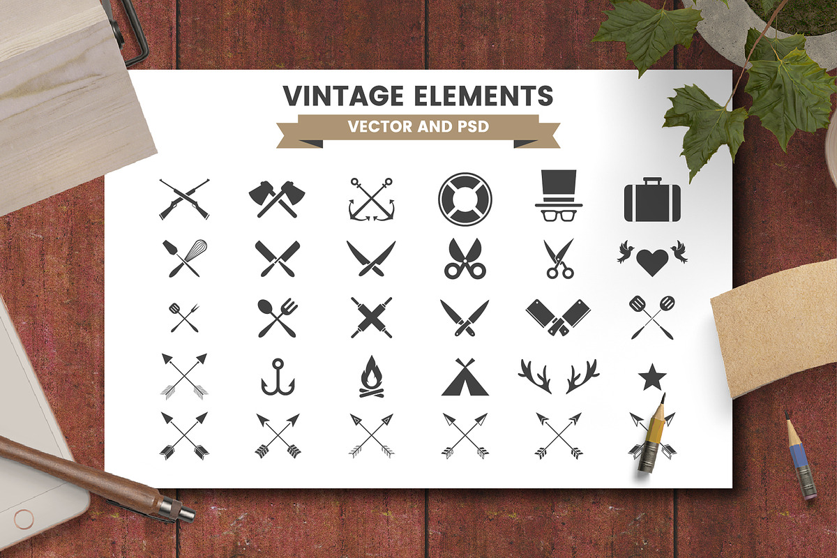 568 Vintage Objects and Badges, a Branding & Logo Template by Toonsteb (Photo 11 of 24)