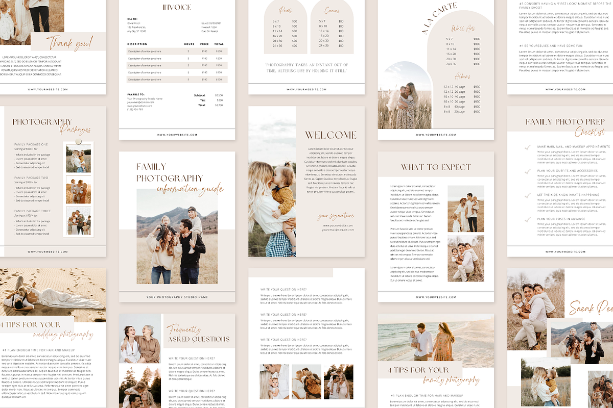 Family Photography Welcome Template, a Brochure Template by ShopRShop (Photo 5 of 8)