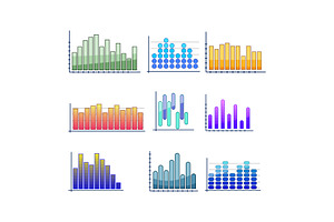 Analyzing data with various colorful, an Object Graphic by pikepicture