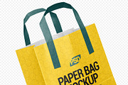 Kraft Paper Bag & Handles PSD Mockup, a Packaging Mockup by LoopAll (Thumbnail 4 of 10)