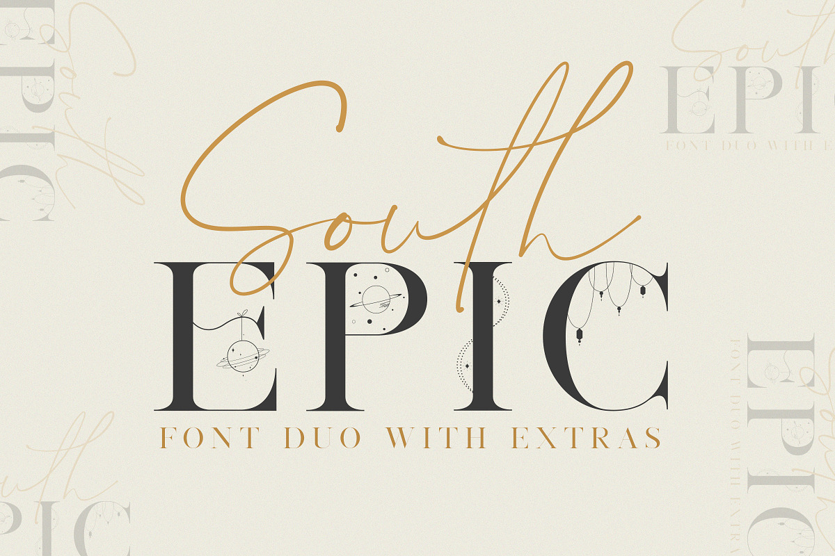 South Epic Dream Font Duo + Logos, a Serif Font by SNIPESCIENTIST (Photo 32 of 32)
