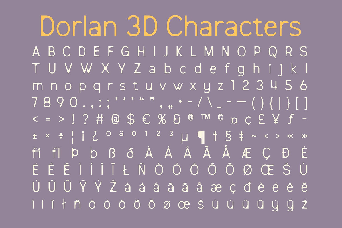 Dorlan 3D, a Sans Serif Font by Craft Supply Co. (Photo 3 of 8)