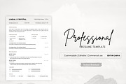 Minimalist Resume Template, CV Form, a Resume Template by BrushstrokeArtGB (Thumbnail 1 of 5)