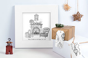 Christmas set hand drawn vector, a Decorative Illustration by ON_lineart_store (Thumbnail 6 of 10)