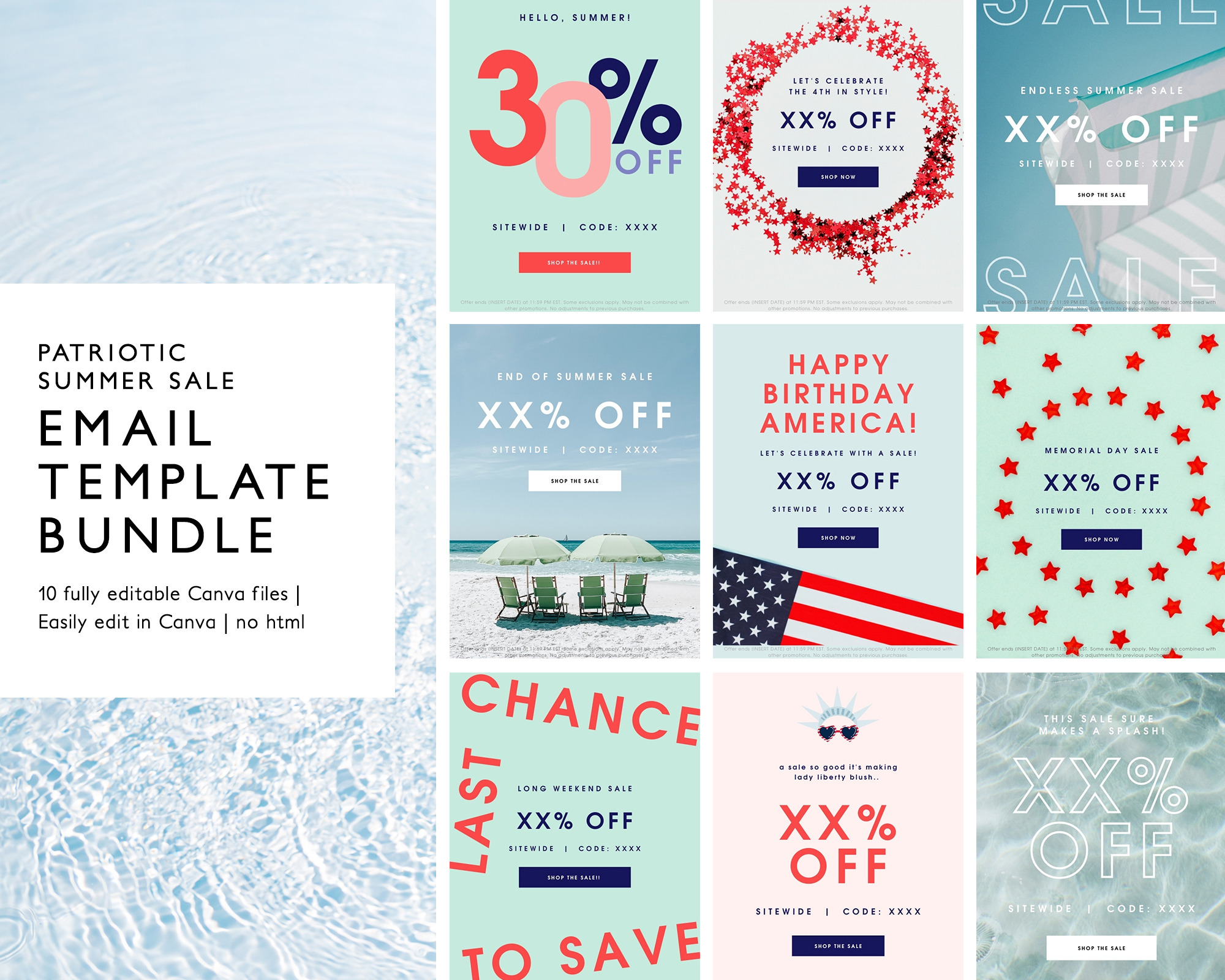 Summer Sale Email Template Bundle, an Email Template by KikiBunnyCreative