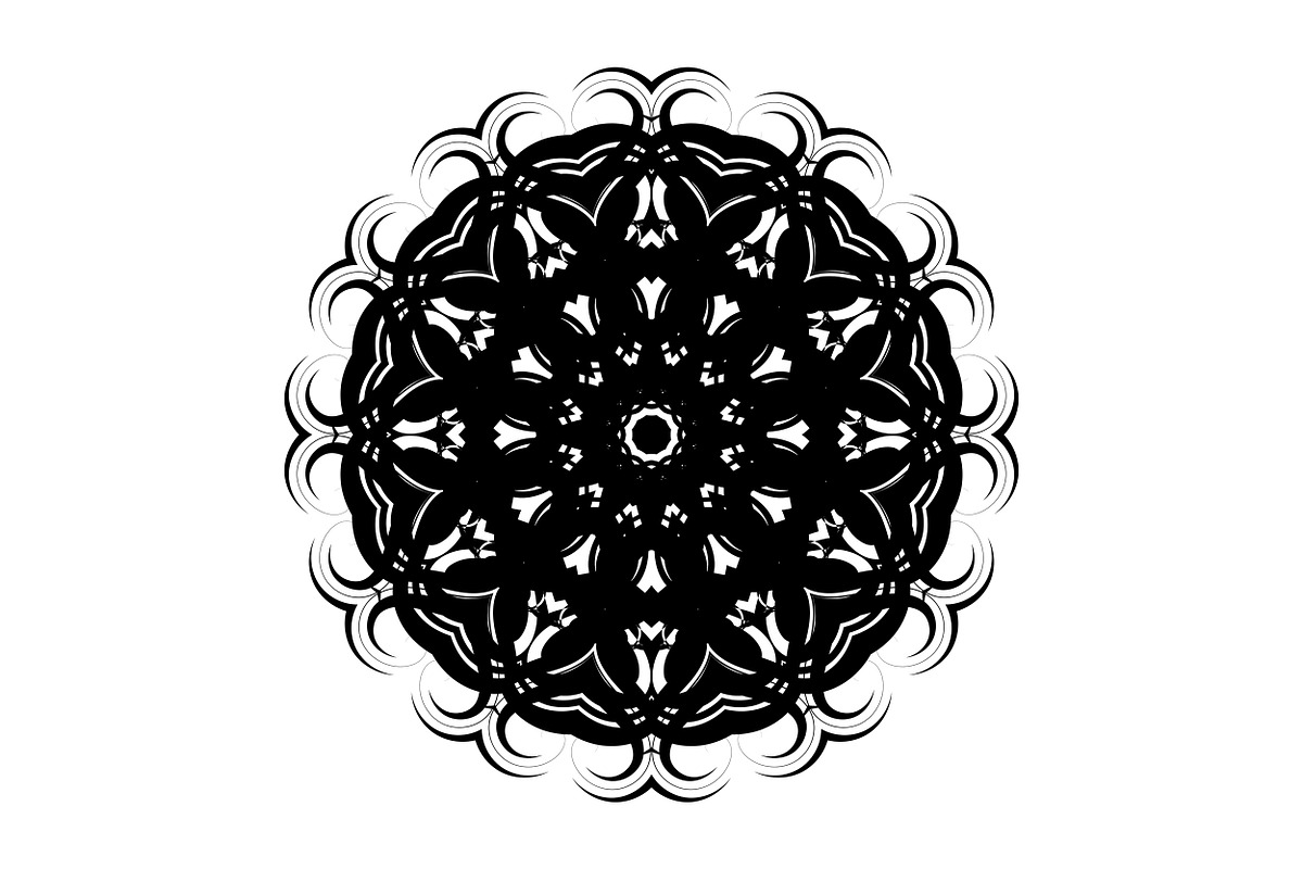 Black and White Mandala Patterns Set, a Decorative Illustration by NJ Himel (Photo 99 of 101)